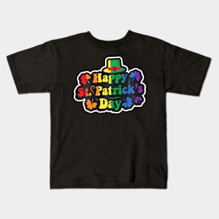 LGBT Shamrock  St Patricks Day Gay Pride Flag Kids T-Shirt